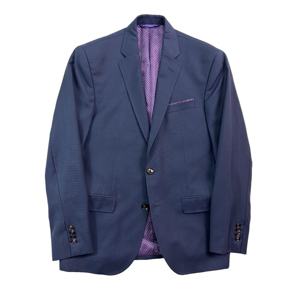 Ted Baker London Endurance 38S Navy Blue Blazer Jacket Sport Suit Coat Wool